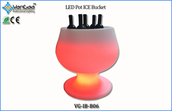 Commercial LED Bar Furniture Plastic Bar Decoration Acrylic LED Ice Buckets With Lid for Night Bar