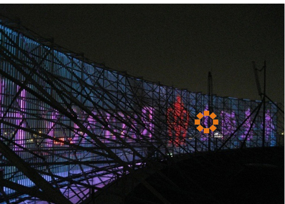 Large Rental Transparent LED Display signs soft led curtain screen P12 Full Color