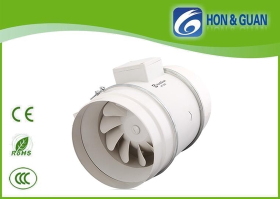 HVAC 250mm Metal Shell Inline Vent Fan For Kitchen / Hospital 220V