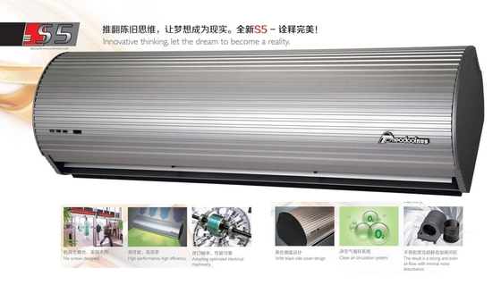 180cm Aluminum Silver Single Cooling Theodoor Air Curtain For Supermarket